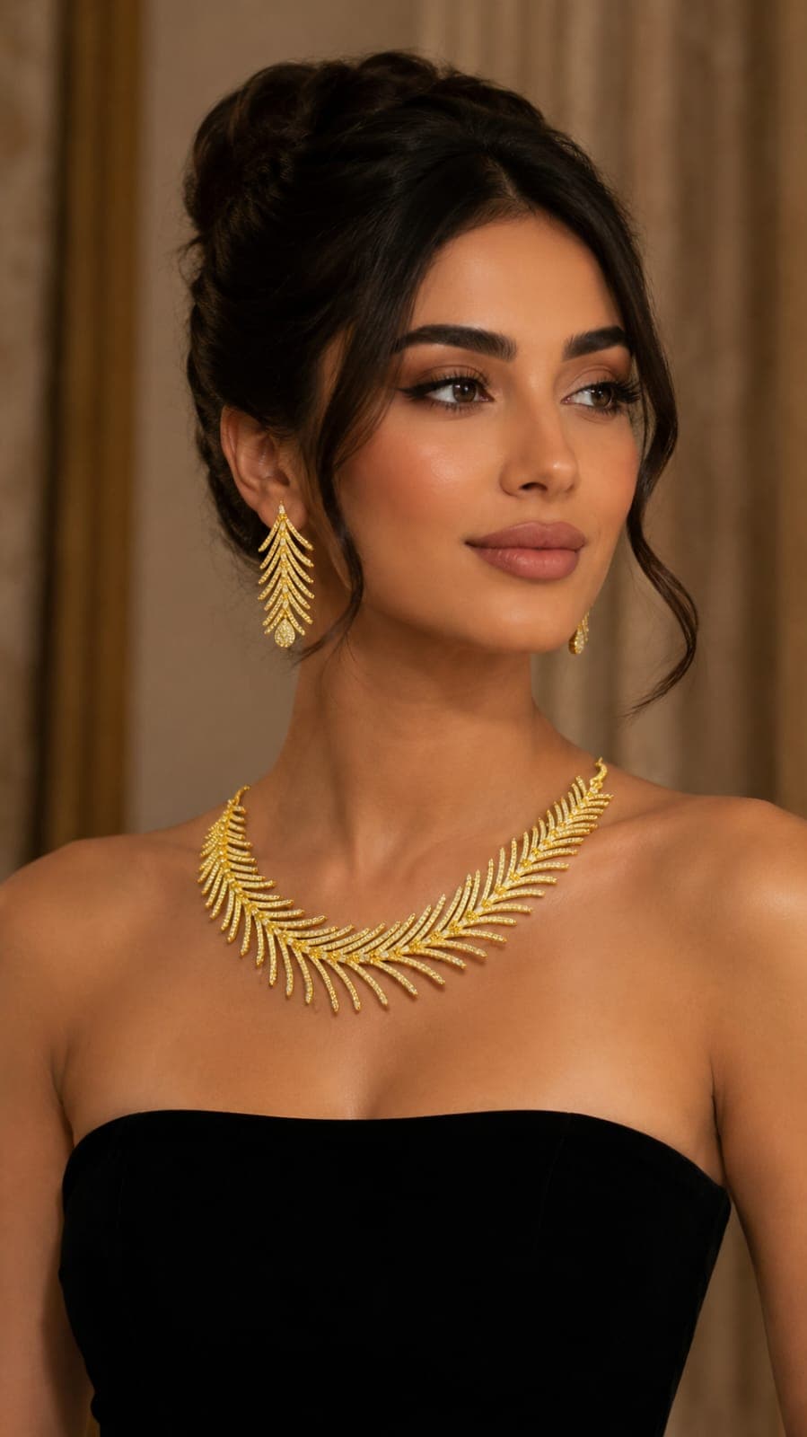 Golden Frond Royale Necklace 1